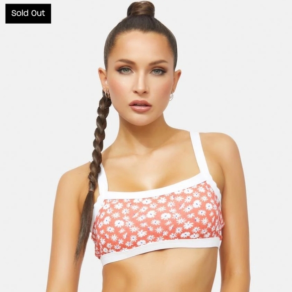 NWT DIPPIN' DAISY'S Scattered Daisy Olympia Bikini Top Womens Medium - Picture 7 of 9